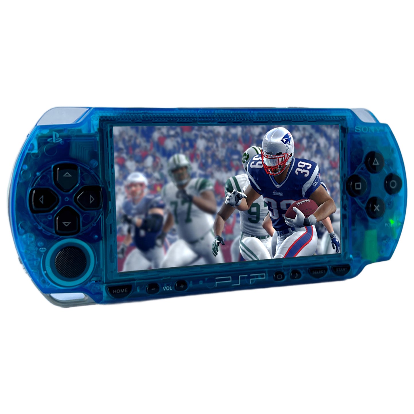 PSP 1000 Clear Blue, IPS Screen, 128GB +2000 games, 2200mAh battery (Copy)