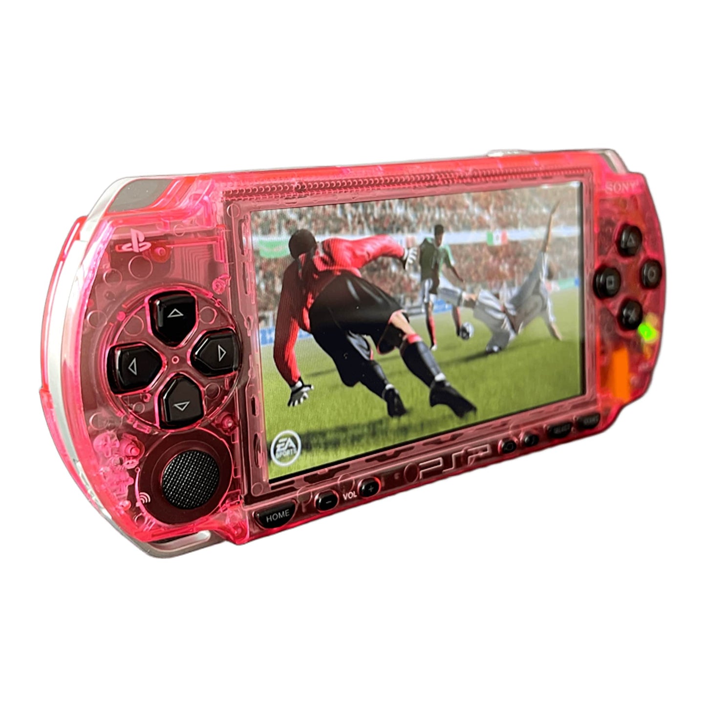PSP 1000 Clear Pink, IPS Screen, 128GB +2000 games, 2200mAh battery