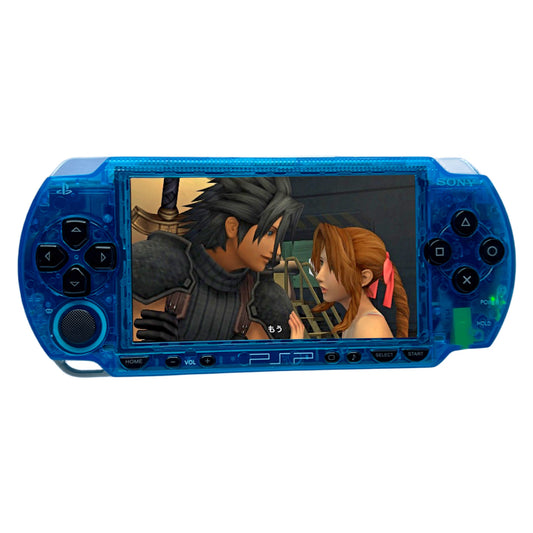 PSP 1000 Clear Blue, IPS Screen, 128GB +2000 games, 2200mAh battery (Copy)