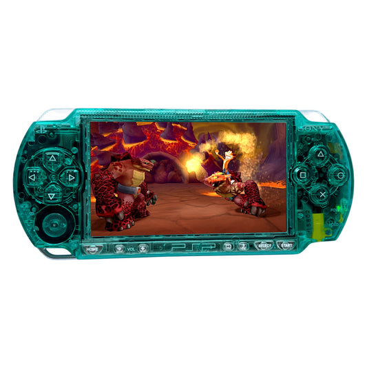 PSP 1000 Clear Green, IPS Screen, 128GB +2000 games, 2200mAh battery