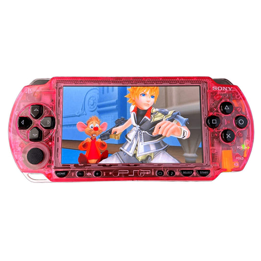 PSP 1000 Clear Pink, IPS Screen, 128GB +2000 games, 2200mAh battery